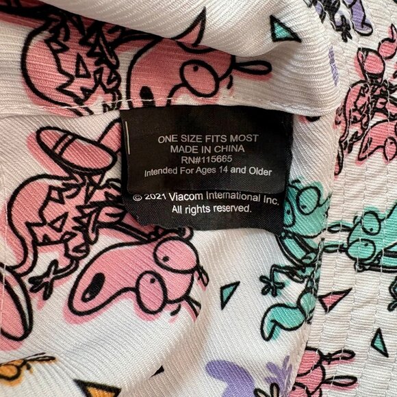 90's Retro Rockos Modern Life Unisex Reversible Bucket Hat Nickelodeon - Picture 5 of 6